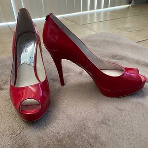 Michael Michael Kors red Josie peep
